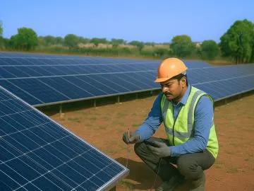 solar engineer working